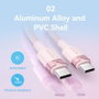 Vention Cable USB-C a USB-C TRIPF 240W 1m Rosa